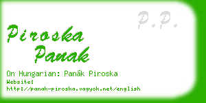 piroska panak business card