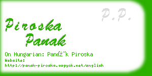 piroska panak business card